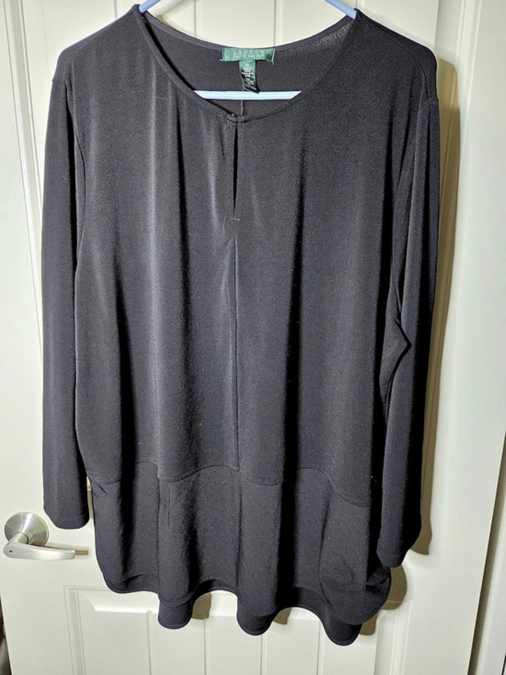 073 - Lauren Ralph Lauren Black Tunic Size 2X Like New